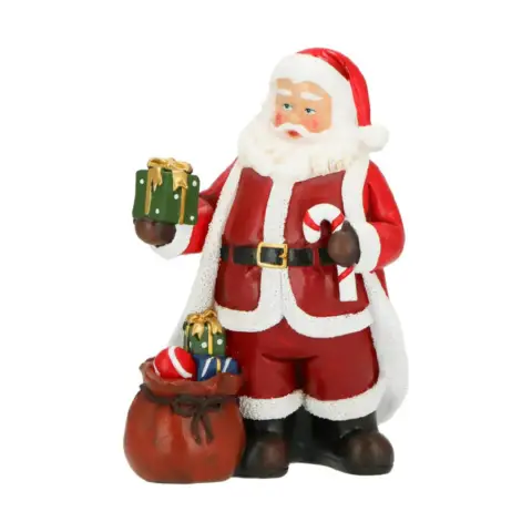 Santa Claus with Gifts: 12x7.5x17 cm, Multicolor