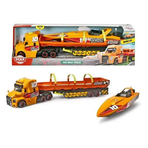 Dickie Toys Sea Race Truck cm.40 with Motorboat