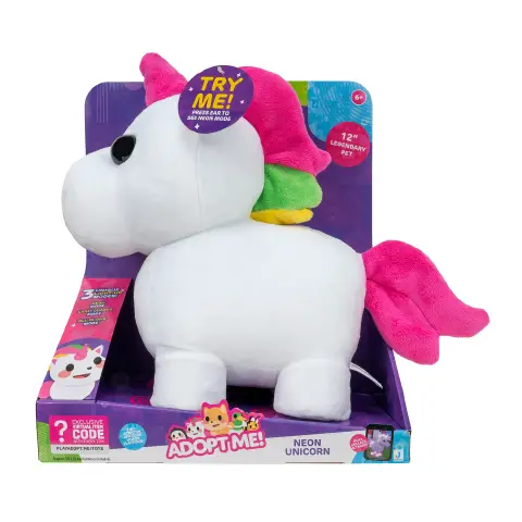 Adopt me, Cuccioli da Amare Peluche Magico Unicorno con Funzione Luminosa