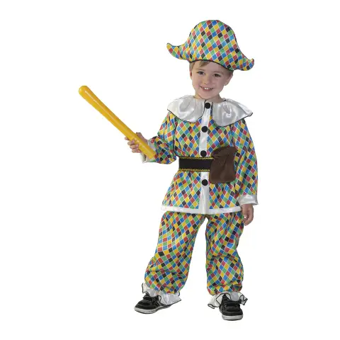 Costume Arlecchino Easy per Bambini - Taglia 2/3 Anni