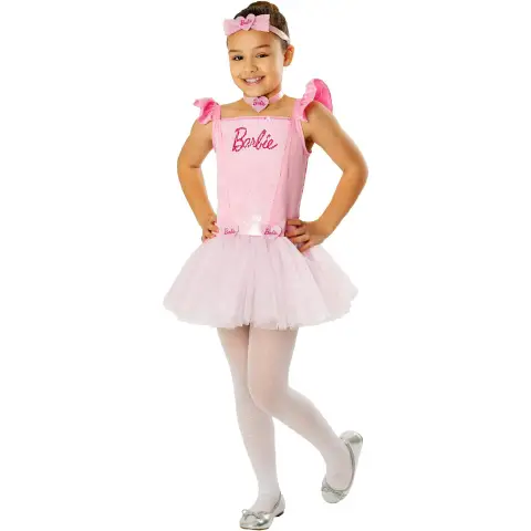 Costume Barbie Ballerina per Bambine - Taglia M - 5/6 anni