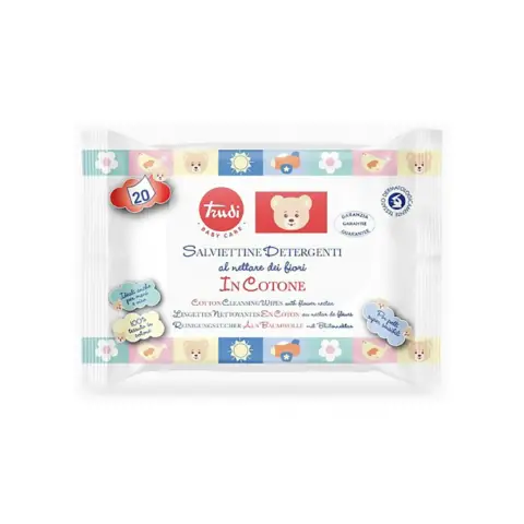 Cotton Cleaning Wipes 20 Pieces Trudi Baby Care