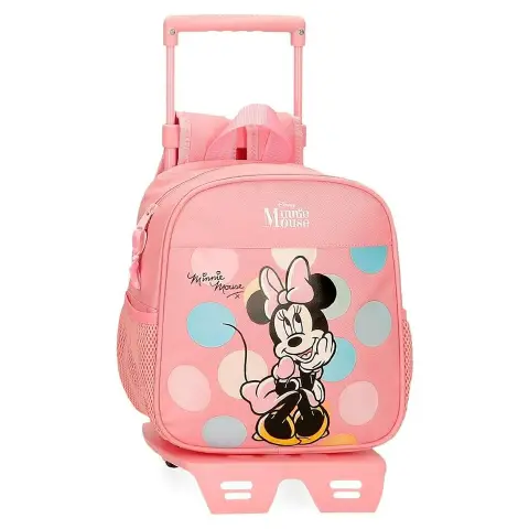 Minnie Coquette Kindergarten and Leisure Backpack with Trolley 25 Cm
