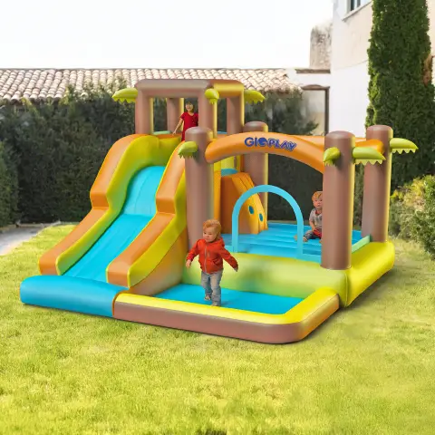 Gioco Gonfiabile per Bambini, Palm Springs con Scivolo e Piscina