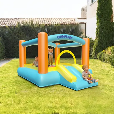 Gioco Gonfiabile per Bambini, Playground con Scivolo e Piscina