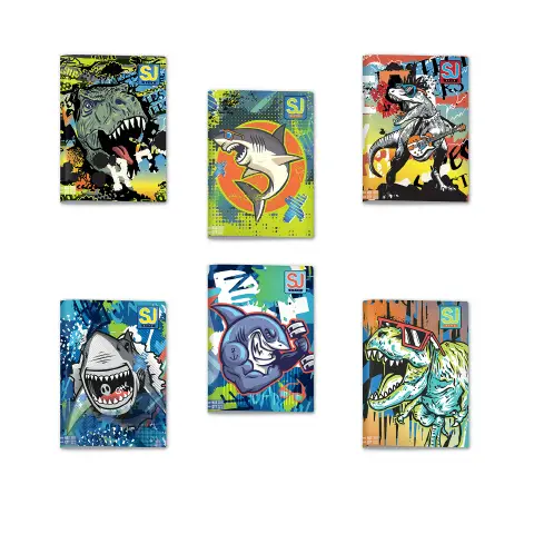 Sj Gang Animals Boy Notebook A4 Maxi 96/100 Row C