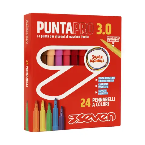 Pennarelli Puntapro 3.0 - Scatola da 24 Pz