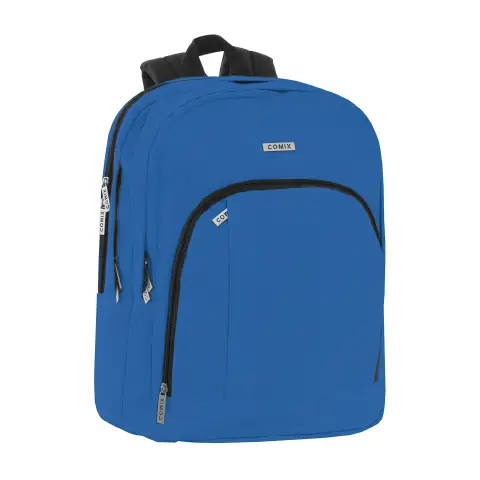 Comix Backpack School Organized Monochrome Cobalt