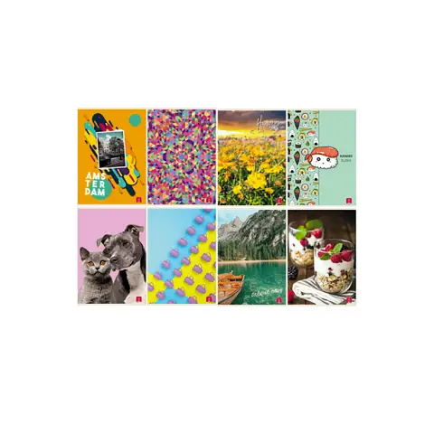 Quaderno Maxi per Ragazzi Fantasie Assortite: 80 g, Rigatura 1R Per Scuola Media e Superiore - confezione 10 pz