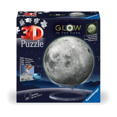 3D Moon Glow in the Dark Puzzle 72 Pieces
