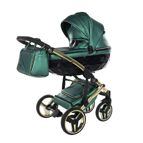 Trio Diamond Fluo 3 in 1 Pelle Verde Navicella Nera Telaio 51 Cm  Oro Giallo