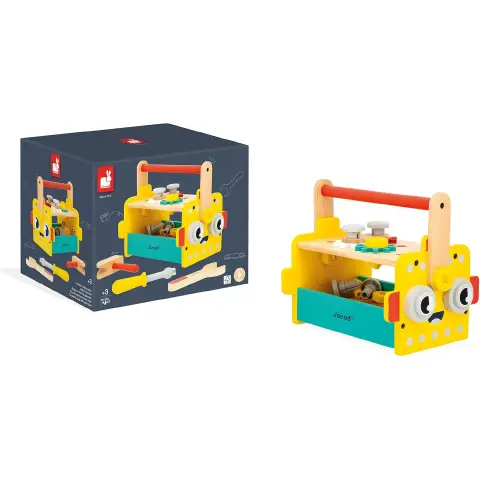 Janod - Brico'Kids Robot Toolbox with 25 Accessories