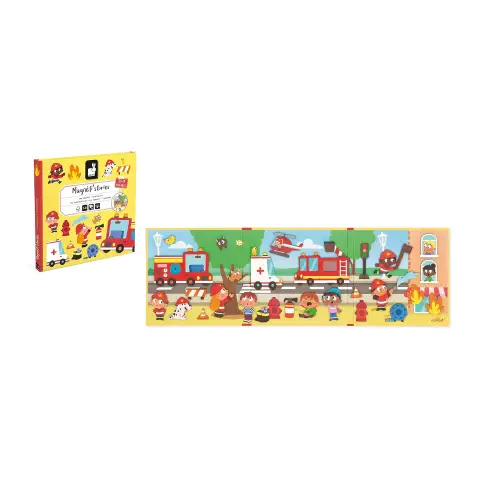 Janod - Magneti'Stories The Firemen - 30 Magnets Educational Game