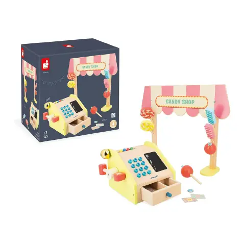 Janod - Applepop Stand with Cash Register and Accessories