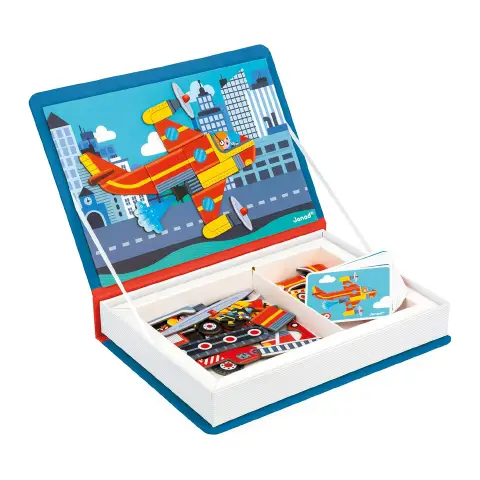 Janod - Magneti'Book Firefighters - Educational Game 60 Magnets