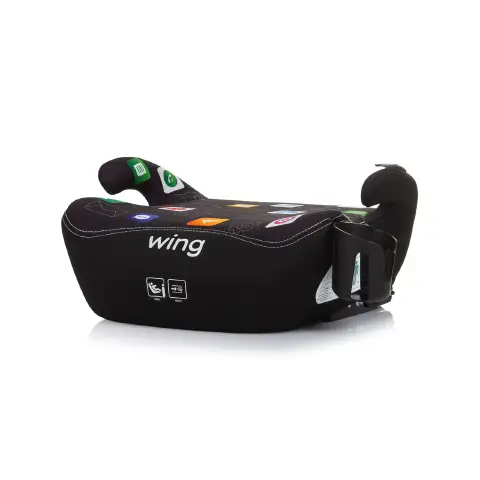 Car Seat Booster Wing Isofix Black Display
