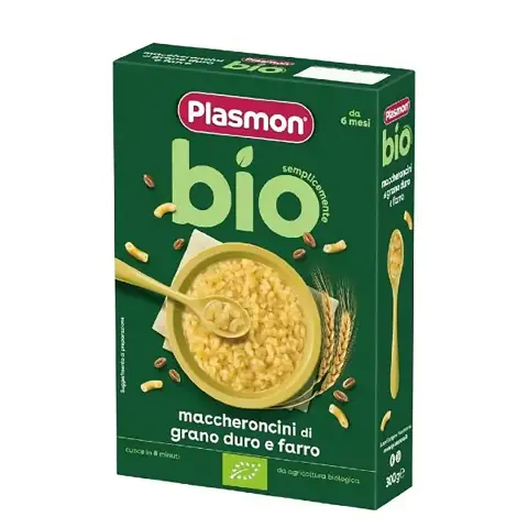 Pastina Plasmon Bio Maccheroncini 300 Gr