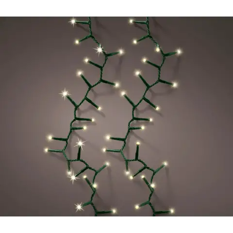 Filo 500 Luci LED Soft Glow Bianca 8 Funzioni Esterno 11 Metri