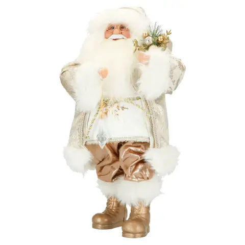 Golden Santa Claus figurine 40 cm