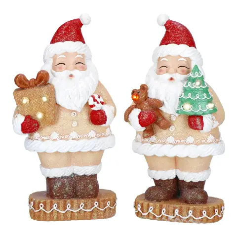 Assorted Gingerbread Santa Claus - 28 cm*.