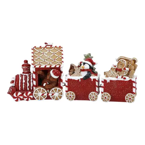 Gingerbread Train with Penguin 15 cM