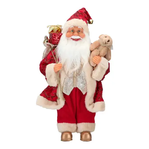 Red and Gold Santa Claus 40 cm