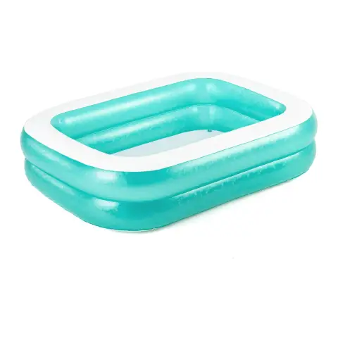 Piscina Family Gonfiabile Rettangolare a 2 Anelli, Cm. 201x150x51