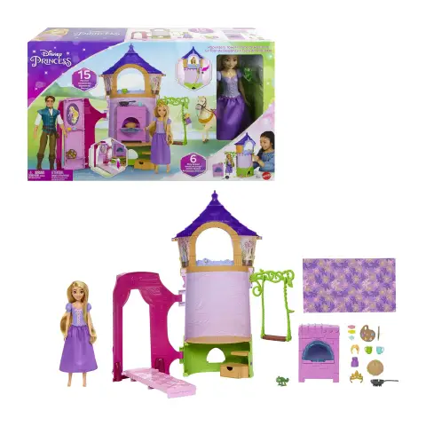 Disney Princess Rapunzel Tower Playset con Bambola