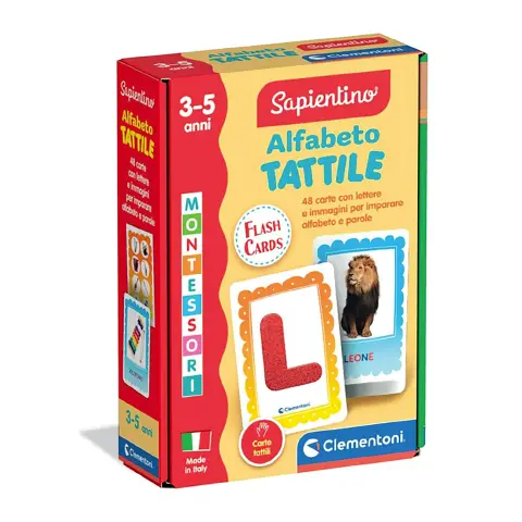 Sapientino Montessori Flashcards - Alfabeto Tattile