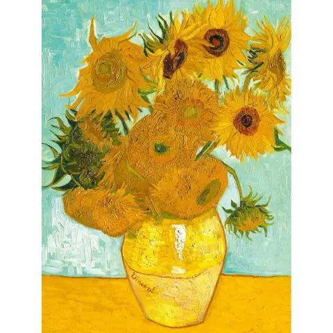 Puzzle 1500 Pz Art Van Gogh: Vaso con Girasoli