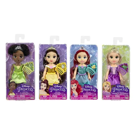 Disney Princess Bambole Petite Con Pettine 15 Cm Assortite