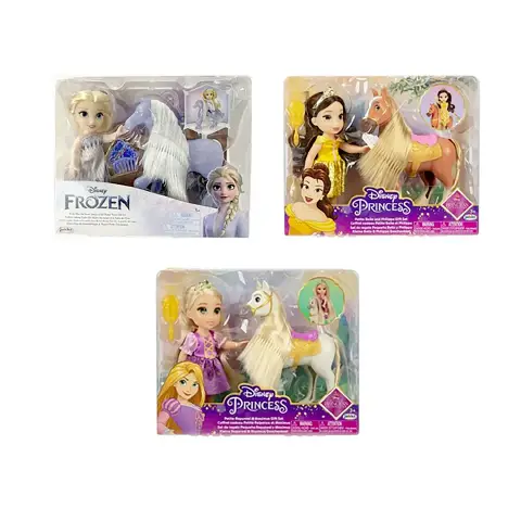 Disney Princess Bambole Assortite 15 Cm Con I Loro Amici Animali