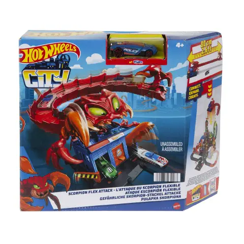 Hot Wheels - Playset City Attacco dello Scorpione Mobile HDR32