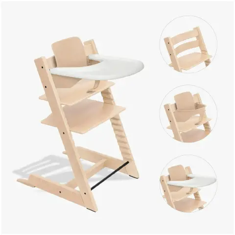 Tripp Trapp Naturale Bundle Con Baby Set E Vassoio