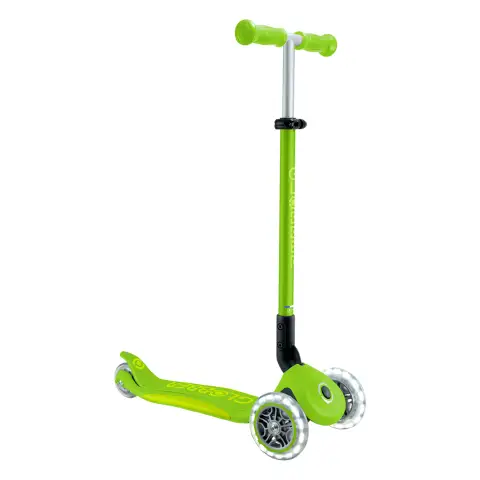 Monopattino Bambino Globber Primo Foldable Con Lucii Colore Verde Mela