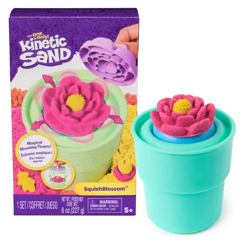 Kinetic Sand Squish Blossom Fiore che Sboccia