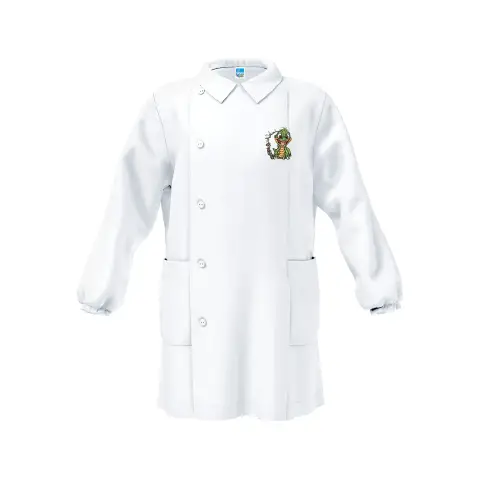 Grembiule Bambino Asilo Draghetto Bianco 4 Anni