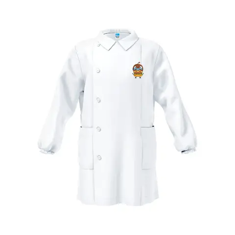 Grembiule Bambino Asilo Hamburger Bianco 3 Anni