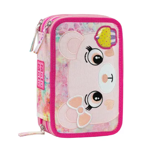 Mofumofu Astuccio Scuola Corredo 3 Zip Orso