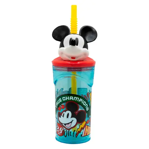 Bicchiere con Cannuccia 3D Ecozen Mickey 360 ml