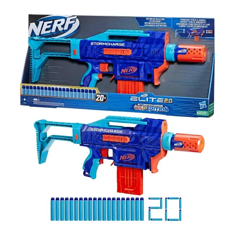 Nerf Elite 2.0 Stormcharge Wild Edition - Blaster con 20 Dardi
