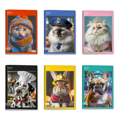 Colour Code Animal Snapshot Quaderno A4 Maxi 96/100 Rigatura 10m - confezione 10 pz