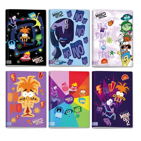 Inside Out 2 Quaderno A4 Maxi 96/100 Rigatura 1r - confezione 10 pz