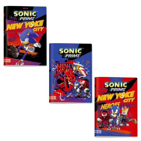 Sonic Prime Quaderno A4 Maxi 96/100 Rigatura C - confezione 10 pz