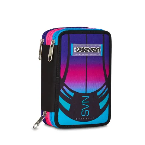 Nuanced Astuccio Scuola 3 Zip Potent Violet