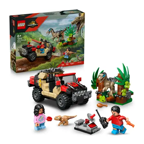 LEGO Jurassic World Fuga dal Raptor sul Fuoristrada 76972