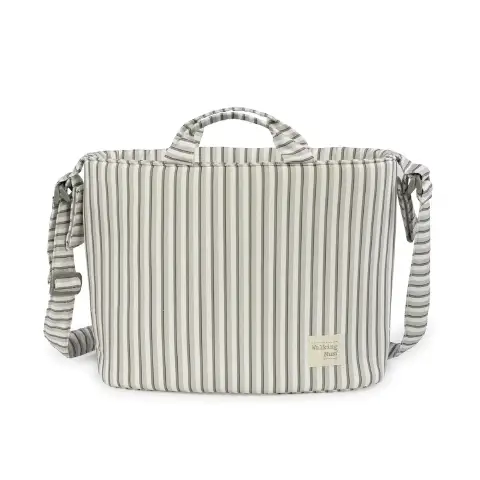 Borsa Fasciatoio Walking Mum Botton Strisce con Materassino
