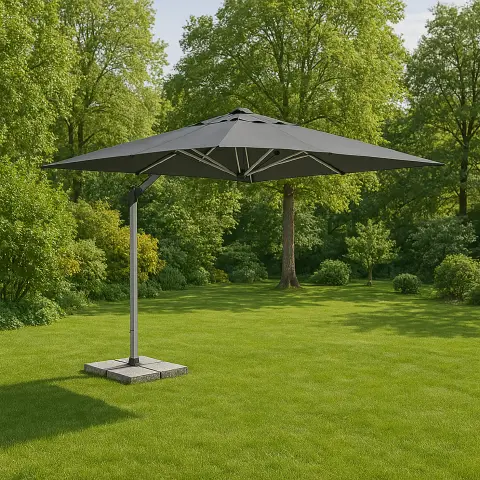 Ombrellone Braccio 3x4 Aries in Alluminio Grigio Scuro