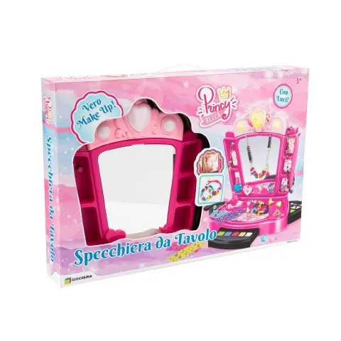 Specchiera Giocattolo Princy Bella con Luci e Vero Make-Up – 3+