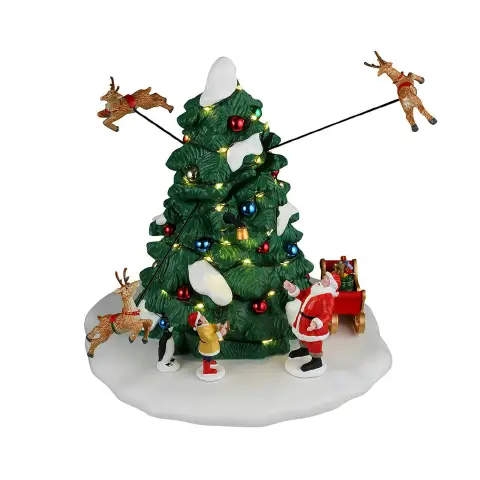 Lemax Reindeer Races 2025 – Scena Natalizia Animata con Luci